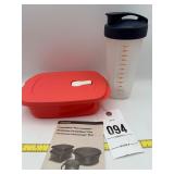 Tupperware CrystalWave Divided dish and Tumbler
