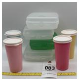 Tupperware 4 color Tumber set & Sandwich Keepers