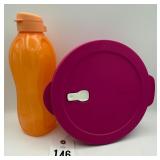 Tupperware CrystalWave Divided dish & water bottle