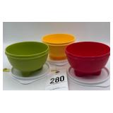 Tupperware Salsa Bowls Set Of 3