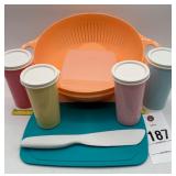 Tupperware - tumbler set, Cutting board & more