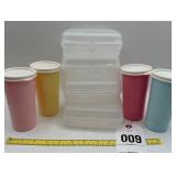 Tupperware 4 color Tumber set & Sandwich Keepers