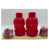 Santa Tupperware water bottles