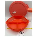 Tupperware CrystalWave Divided dish and Tumbler