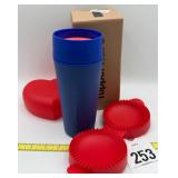 Tupperware Pie/Ravioli Maker, tumbler & Heart Con