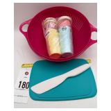 Tupperware - tumbler set, Cutting board & more