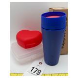 Tupperware Sandwich, Heart and water container