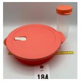 Tupperware CrystalWave Divided dish and Tumbler
