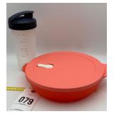 Tupperware CrystalWave Divided dish and Tumbler
