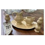 Ceramic Creamer, Sugar set, salt & Pepper shaker