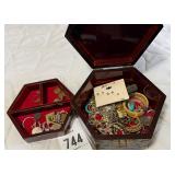Costume Jewelry and box