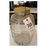 Glass Jar with handle large empty