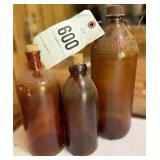 Vintage Clorox Brown glass bottles