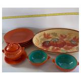 Thanksgiving platter and dishes