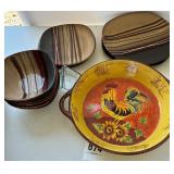 Chicken and plates