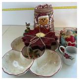 Holiday glass decor