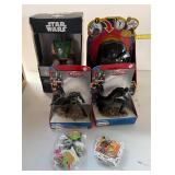 Star Wars and Batman figures