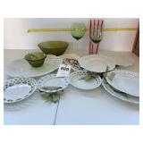 Decorative white plates