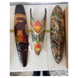 Wooden mask decor