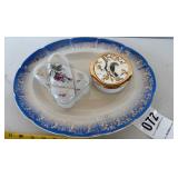 Trinket boxes & large platter