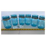 Blue canning jars