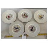 Bird plates made in England