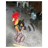 Metal Yard Spinning Rooster (30