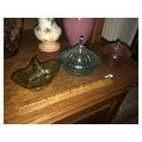 Green Basket + 2 Candy Dishes
