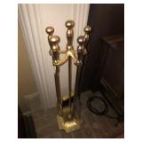 Nice Brass Fireplace Tool Set