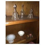 Crystal Bells & MIsc Decor in 2 Shelves