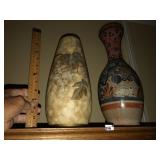 (2) Glazed Decorator Vases