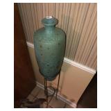 Pottery Vase & Iron Stand