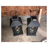Pr of Solar Powered Lanterns (Black)