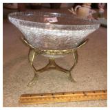 Crystal & Brass Center Piece