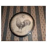 Large Round Rooster Wall Decor Pic (21" Diameter)