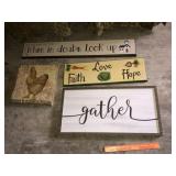 (4) Home Decor Signs