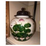 Porcelain Covered Ginger  Jar