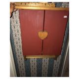Wood Wall Cabinet + Family Sign