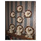 Rooster Decorator Plates ~ Mugs & Plate Rack