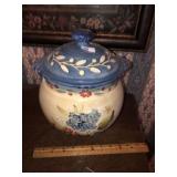 Large Glazed Covered Jar