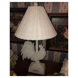 White Rooster Decorator Lamp