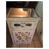 Rustic White Cabinet (Mirrored Top ~ 36" T))