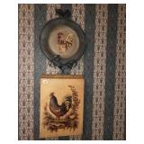 Rooster Canvas Painting + Plaque