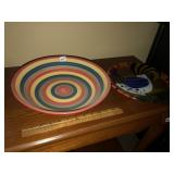 Center Glazed Bowl + Rooster Plate
