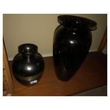 (2) Glass Decorator Vases