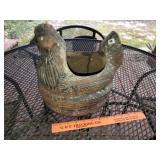 Clay Pottery Hen Planter