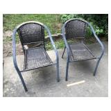 Pr of Patio Arm Chairs
