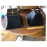 (2) Black Lamp Shades