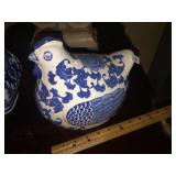 Blue & White Porcelain Hen