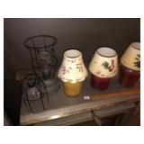 (3) Candle Lamps + 2 Lanterms
